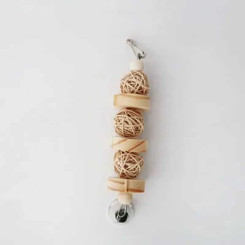 Juguete de Madera Natural para Aves – Ratán para Periquitos y Ninfas - imagen 2