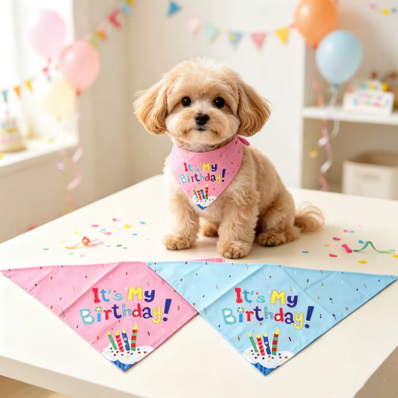 Pañuelo triangular para perros y gatos – Complemento de fiesta - imagen 4