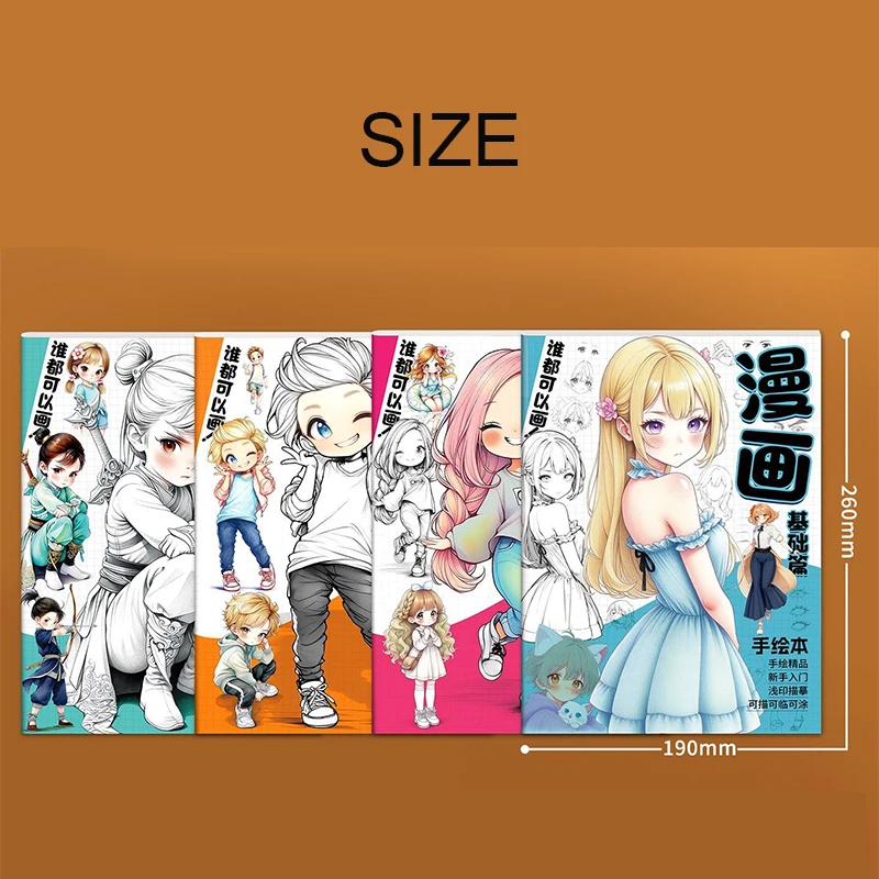Pack cuadernos dibujo anime manga principiantes + libro colorear - imagen 2