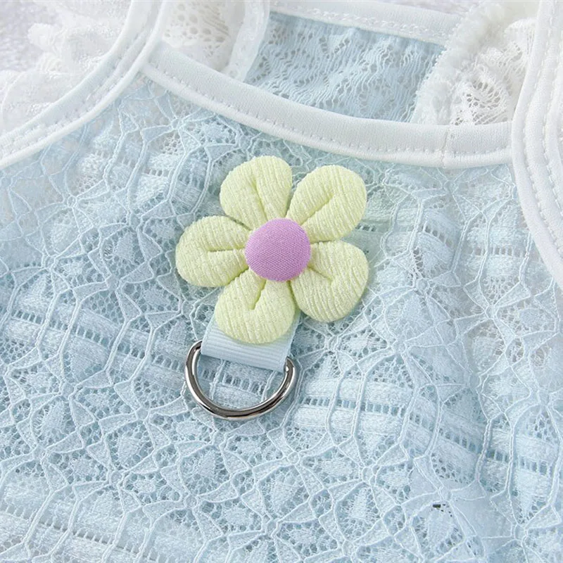 Vestido de verano con encaje para perros pequeños Shih Tzu y caniche – Ropa de malla - imagen 4
