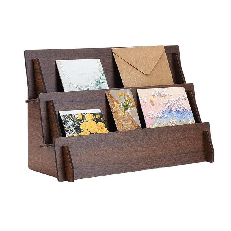 Estante madera maciza multinivel – Organizador joyas, tarjetas y fotos - imagen 3
