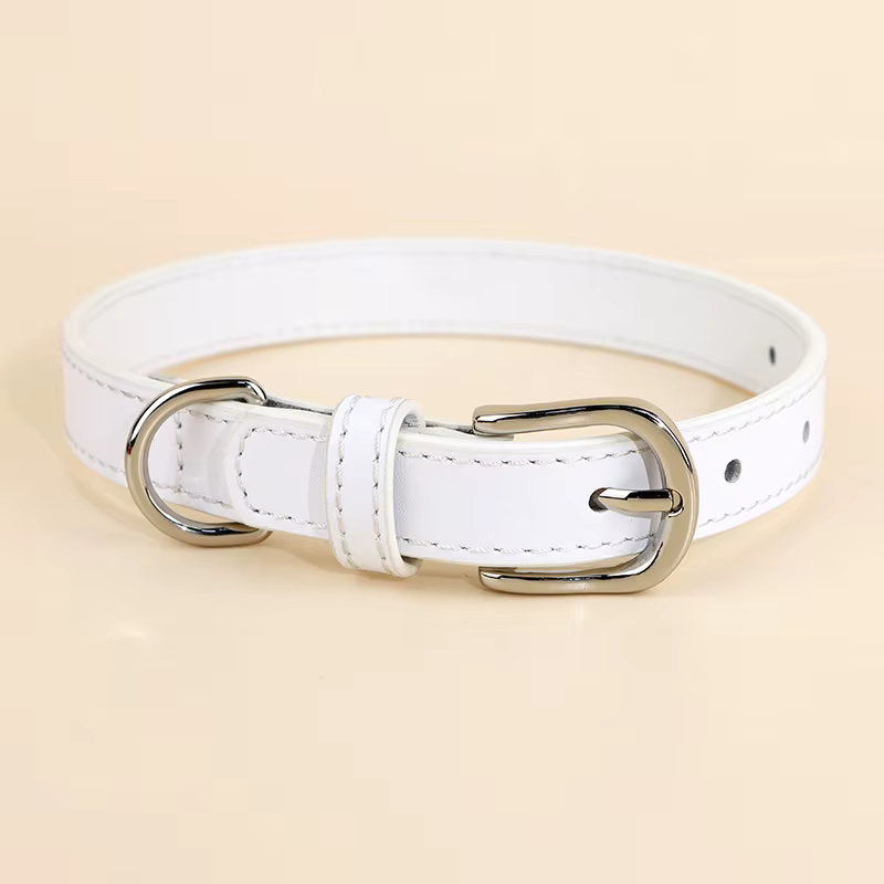 Collar de cuero para perros pequeños y medianos ajustable antipull - imagen 3