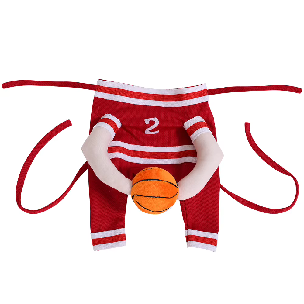 Disfraz de baloncesto rojo para mascotas