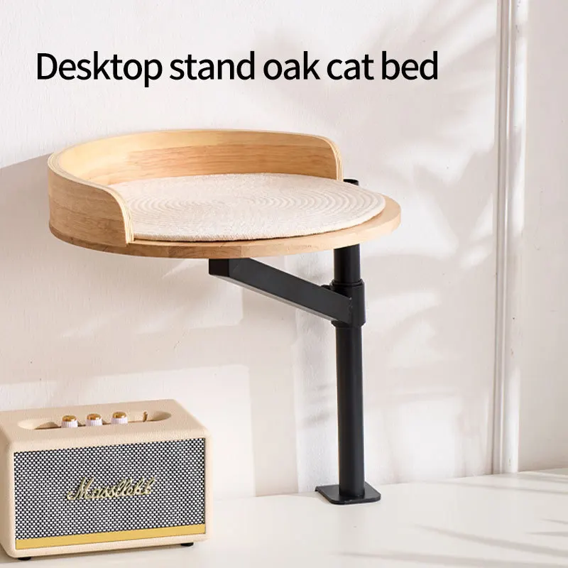 Estructura de escalada flotante fijable con nido para gatos escritorio - imagen 5