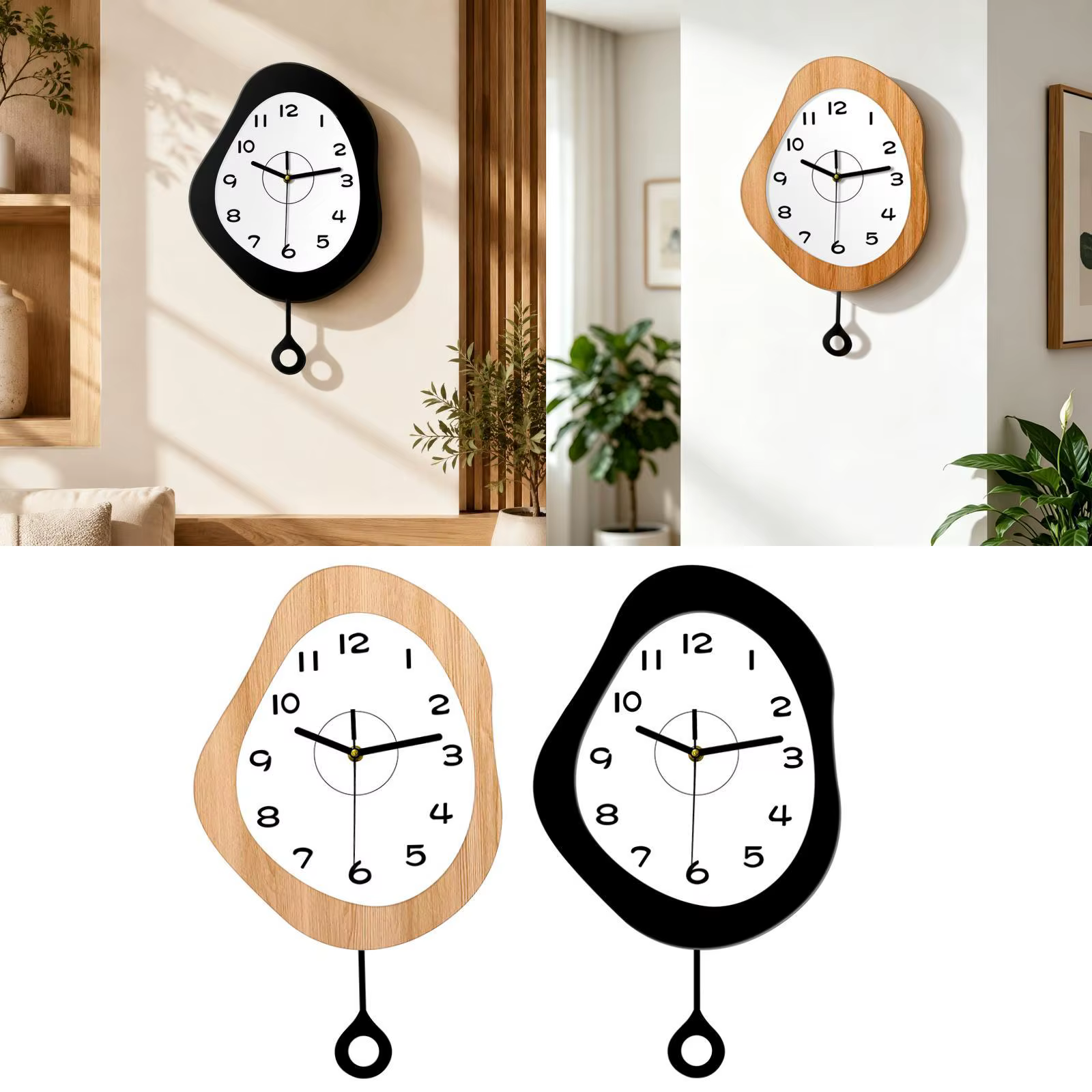 Reloj de pared silencioso con diseño moderno