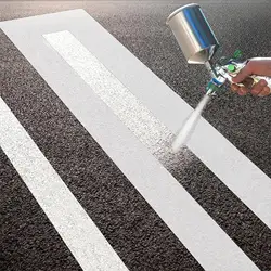 Plantilla de goma plegable para marcar flechas en asfalto