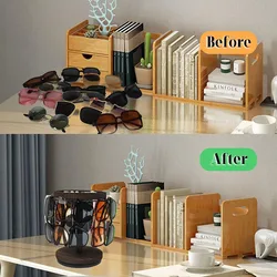 Organizador Giratorio Gafas de Sol con Base – Expositor Madera