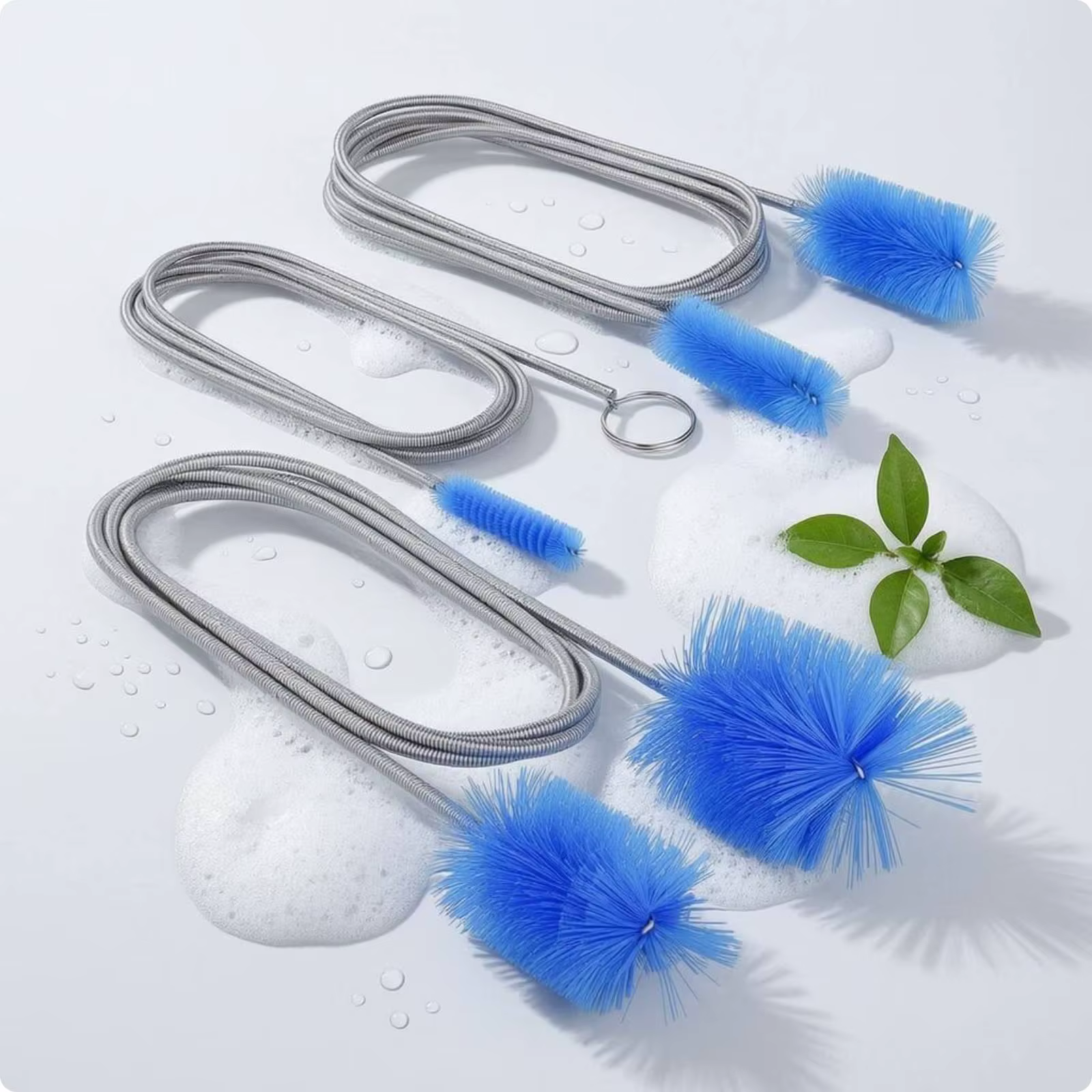 Cepillo flexible para tuberías – Limpieza de desagües con cerdas de nailon