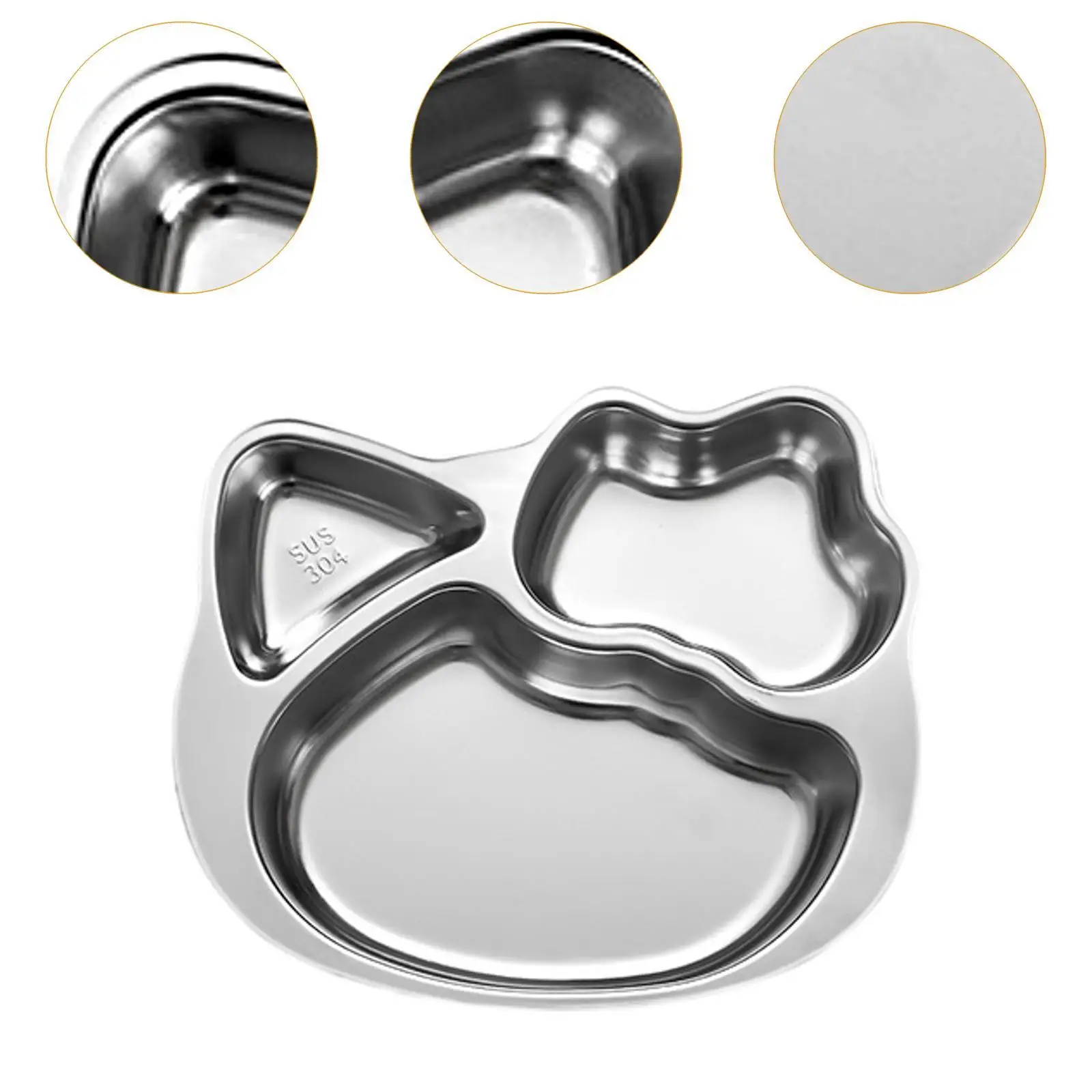 Bandeja de acero inoxidable con compartimentos para gatos y perros - imagen 5