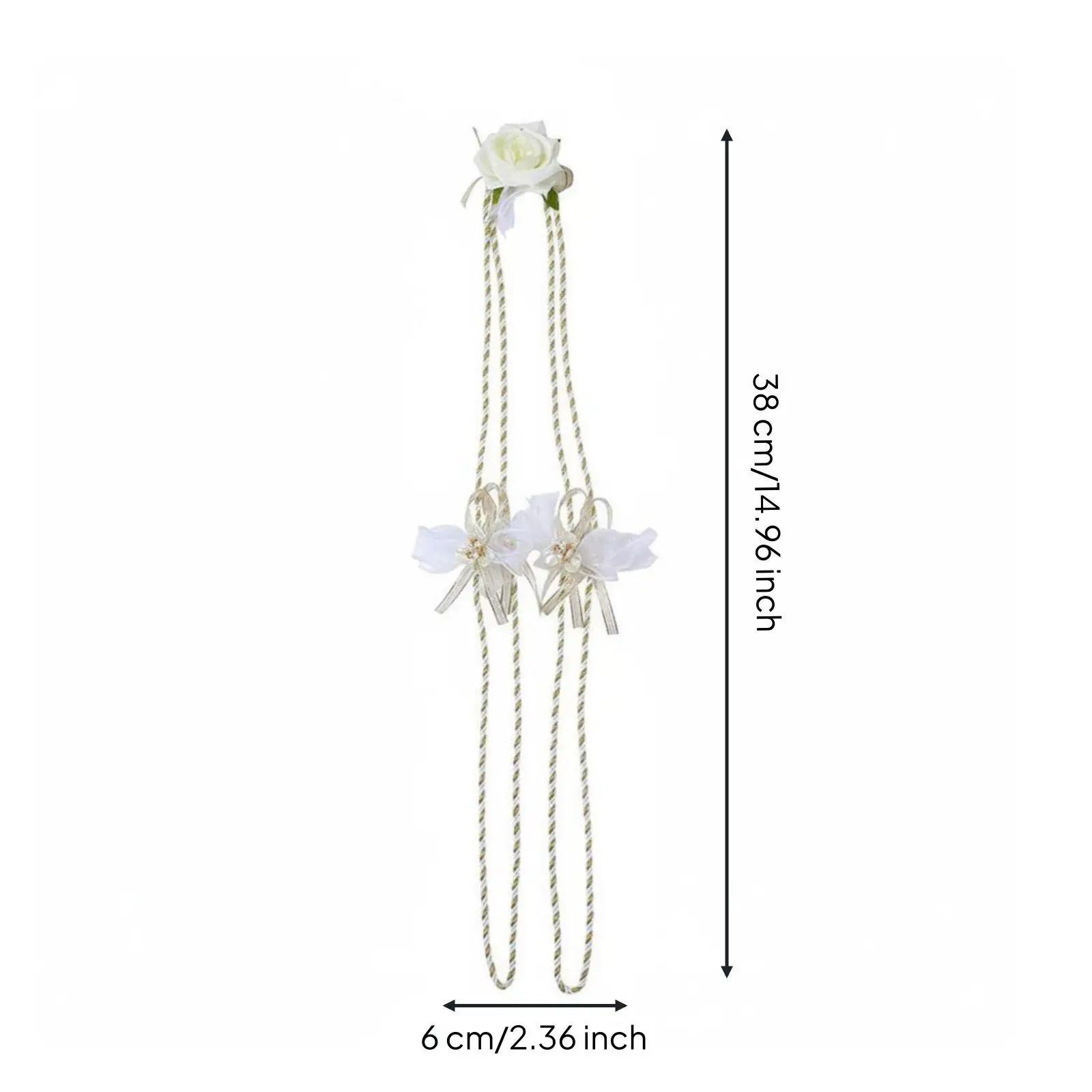 Collar Decorado con Flores y Lazo Elegante para Mascotas – Diseño Nupcial - imagen 3