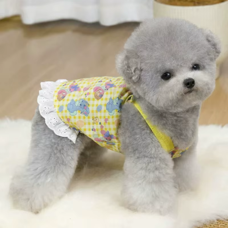 Vestido veraniego de princesa con encaje para perros y gatos - imagen 2
