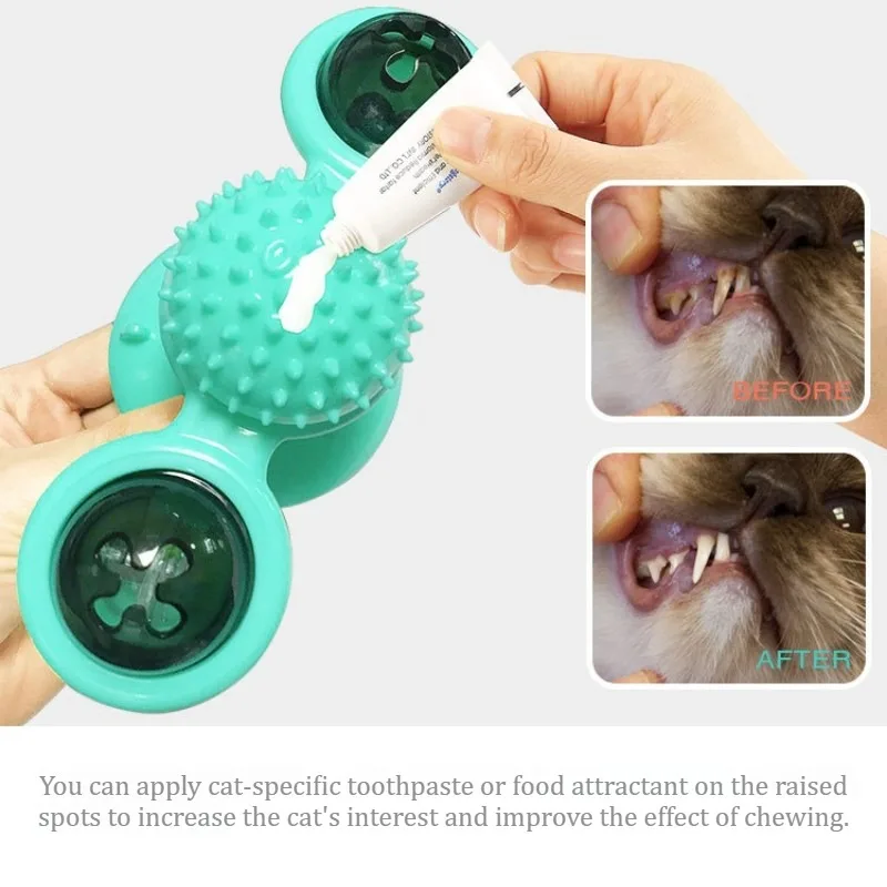 Juguete interactivo con ventosa y bola para limpiar dientes de gato - imagen 3
