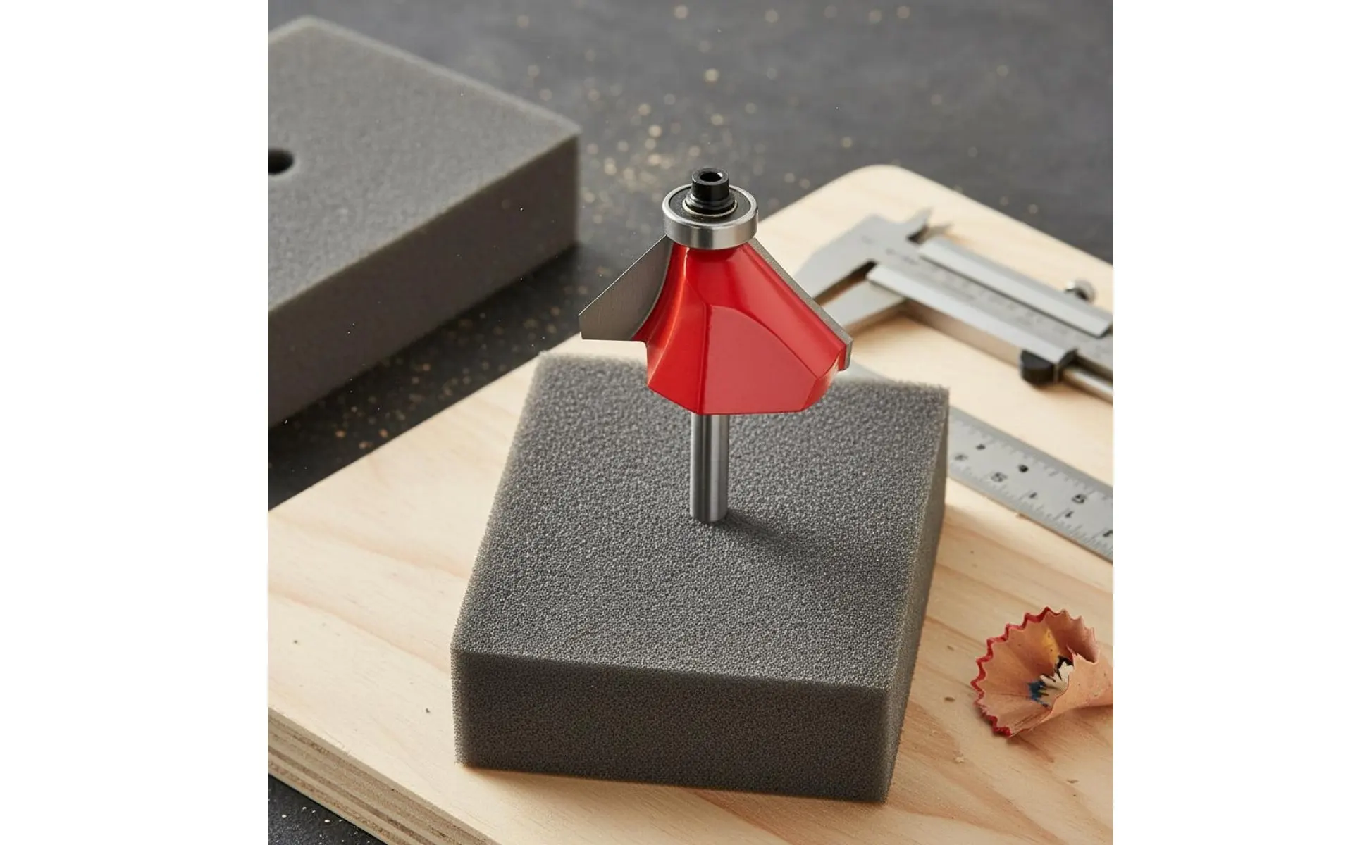 Vástago de 1/4 pulgada del cortador de bisel 45°