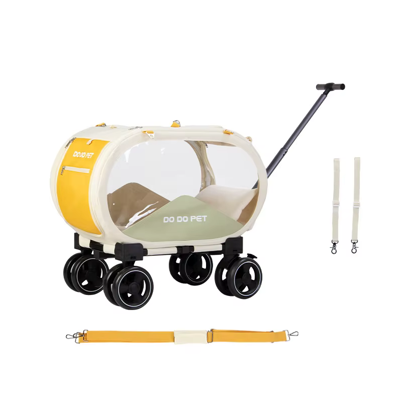 Carreola desmontable plegable para perros y gatos, viaje en coche - imagen 5