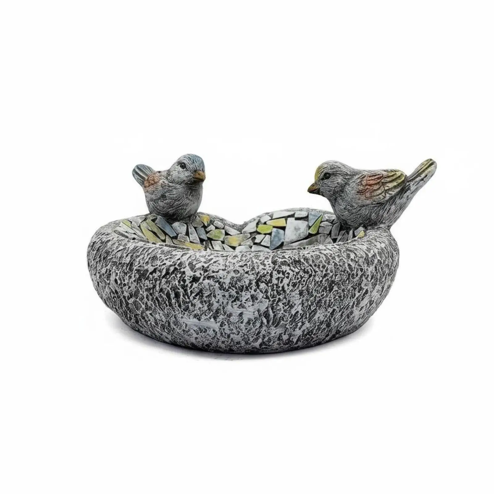 Comedero y baño para pájaros de jardín – Decoración en resina - imagen 3