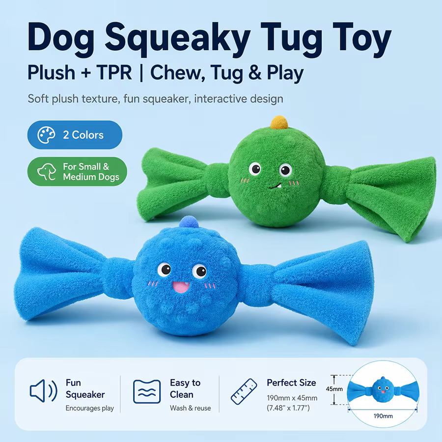 Juguete para perros con chirridos: peluche saltarín lavable - imagen 2