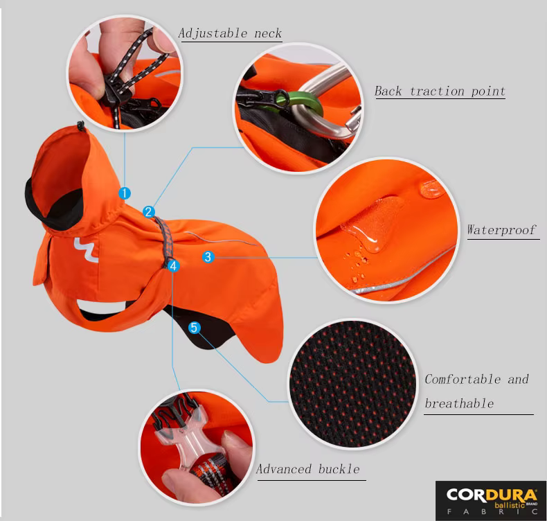 Vista trasera con cremallera y hebillas ajustables