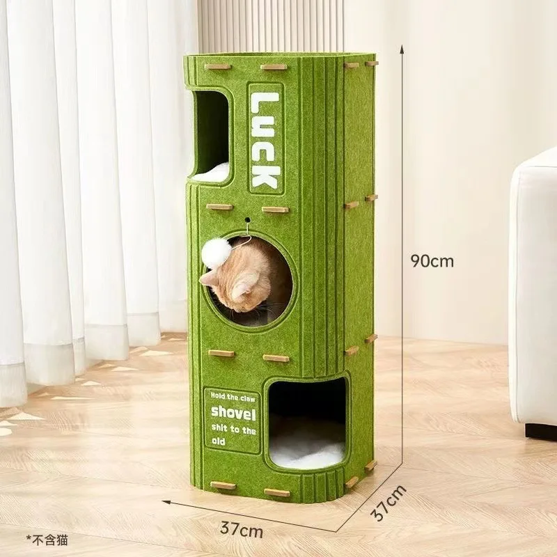 Árbol rascador nido para gatos de varios niveles con agujeros - imagen 5