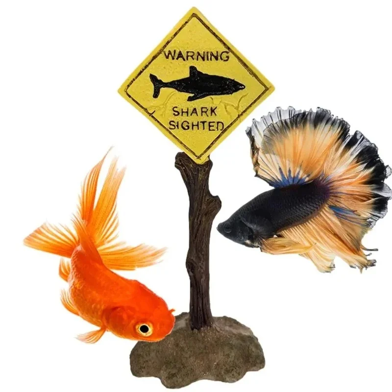 Adorno Acuario Resina en Forma de Tiburón – Letrero Decorativo - imagen 5