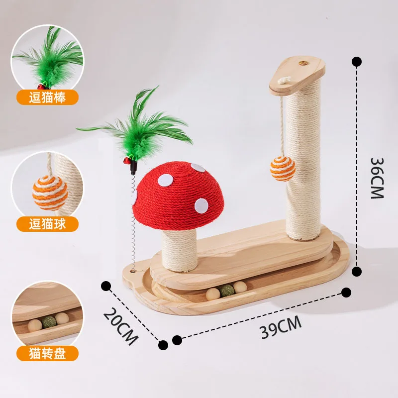 Rascador vertical para gatos de sisal: escalada y juego resistente