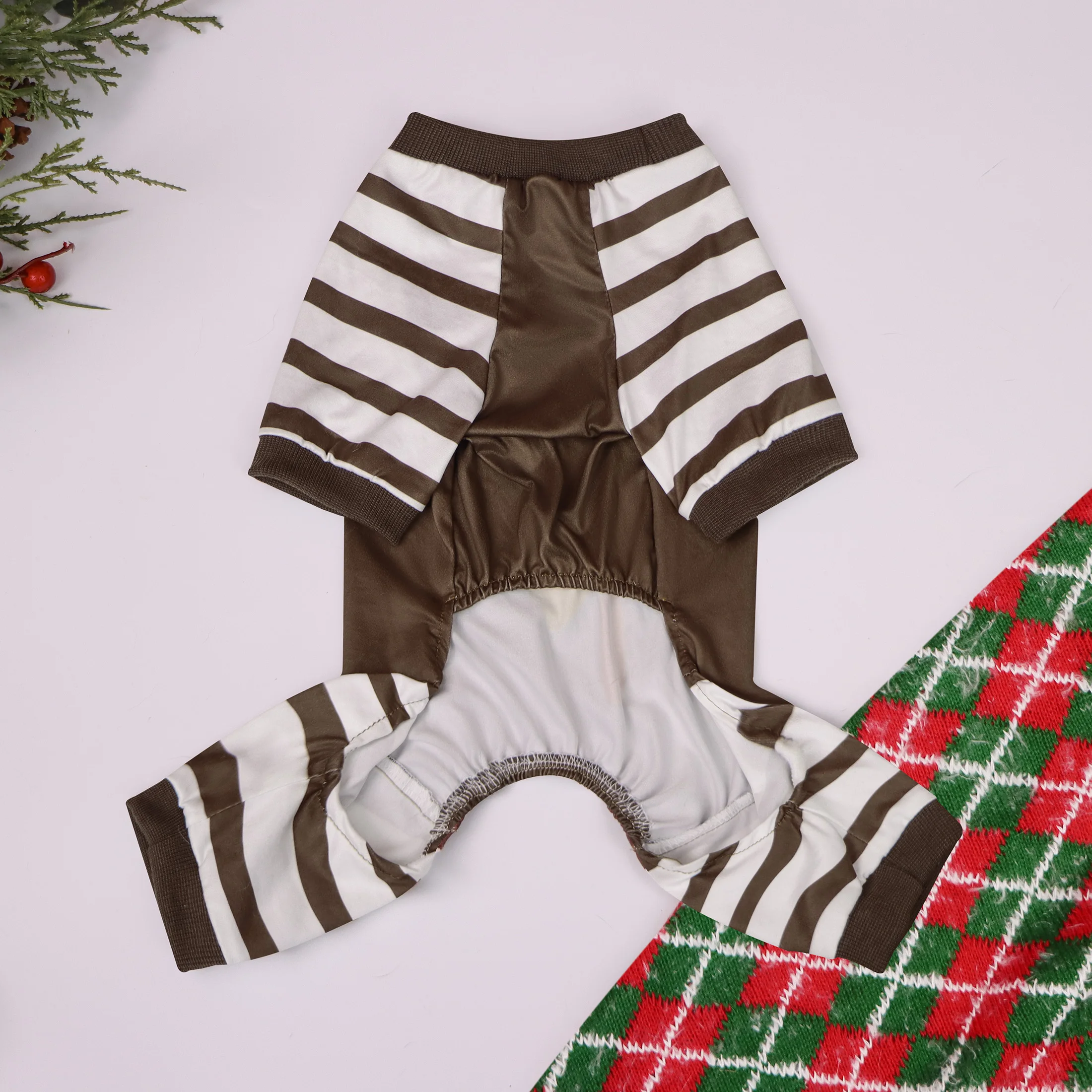 Mono navideño para perro con diseño de pavo