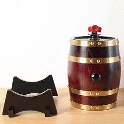 Barril de roble vintage para gatos y perros, soporte madera