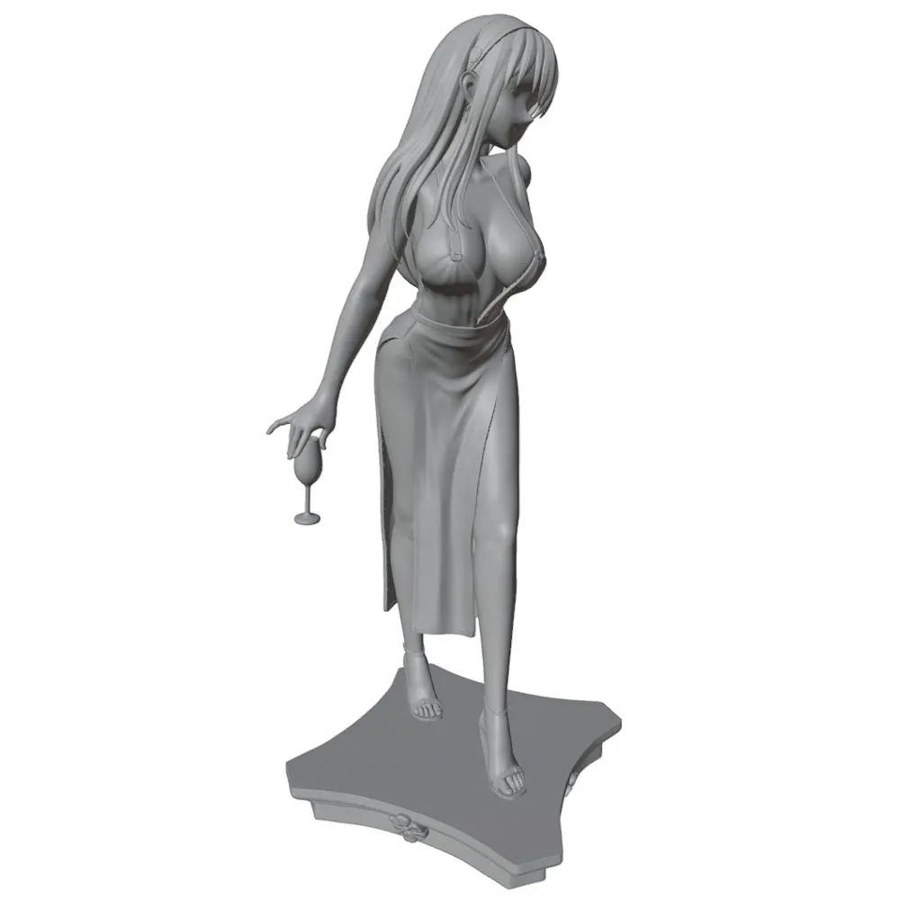 Figura de resina gris impresa en 3D DIY, sin montar ni pintar - imagen 2
