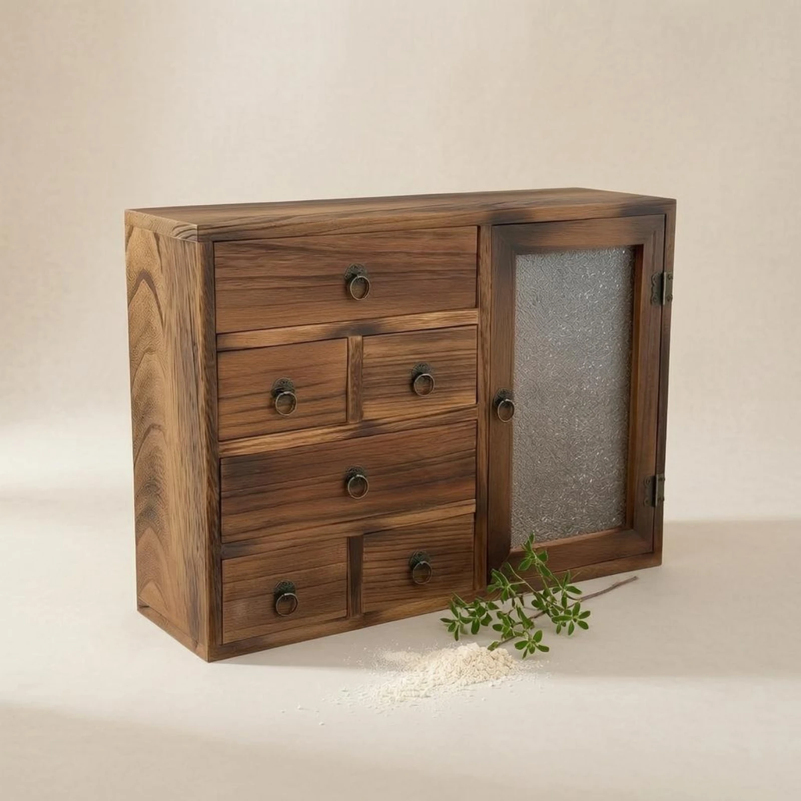 Armario de almacenamiento vintage de madera para gato y perro - imagen 4