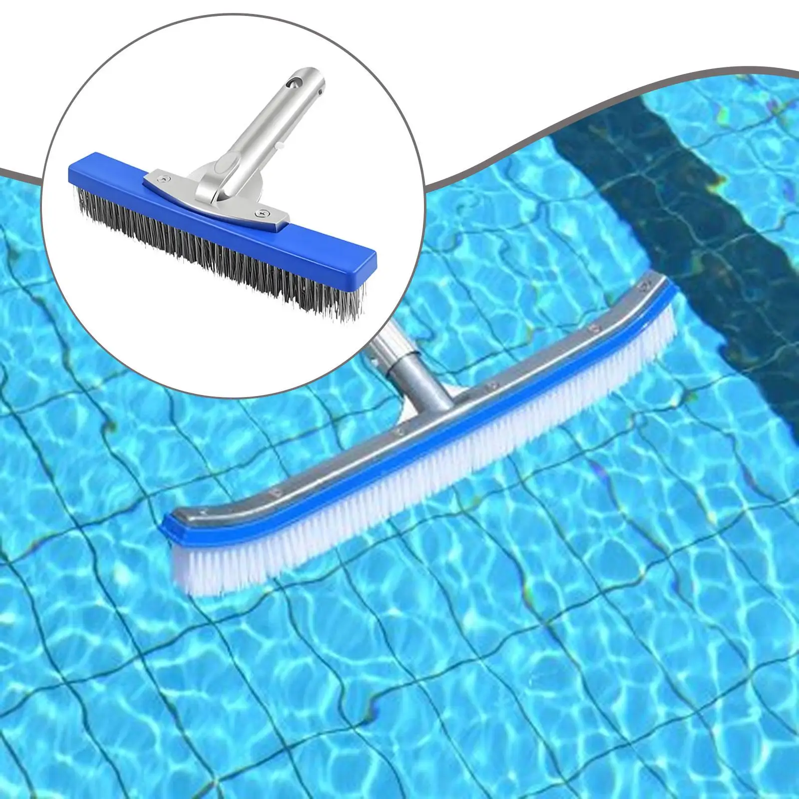 Cepillo piscina de acero inoxidable para paredes y azulejos y pisos - imagen 4