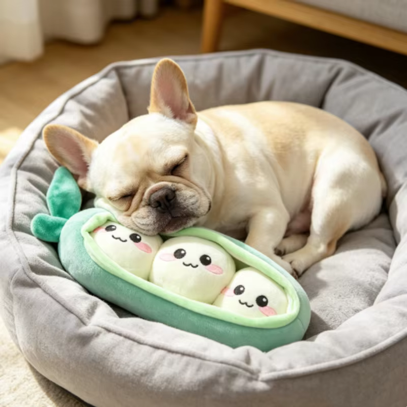 Peluche mordedor resistente para perros con chirrido – Higiene dental - imagen 4