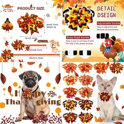 Lazos para perros pequeños de otoño color naranja, accesorios de aseo