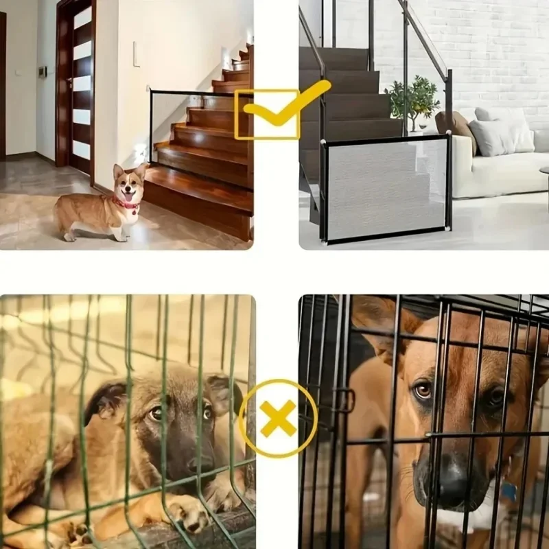 Barrera plegable sin taladros para perros - Montaje a presión - imagen 3
