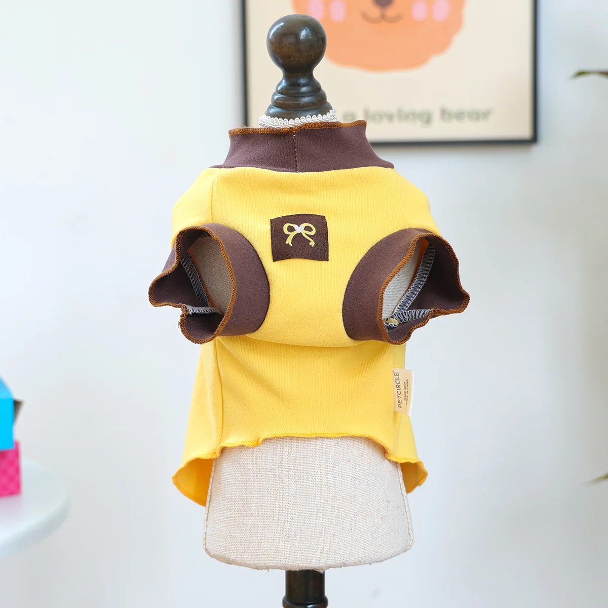 Camiseta elástica otoño invierno perros pequeños cuello parches - imagen 2