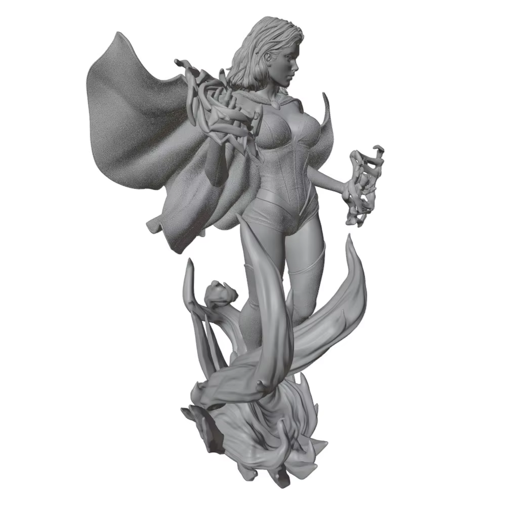 Kit resina figura femenina 1/24 75mm GK impreso 3D gris sin montar ni pintar - imagen 4