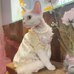 Vestido veraniego transpirable para gatos Sphynx