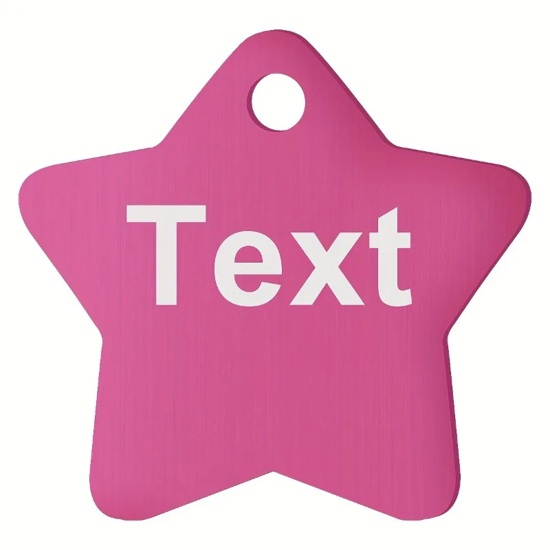 Placa identificativa personalizada para perro en aluminio – Estrella