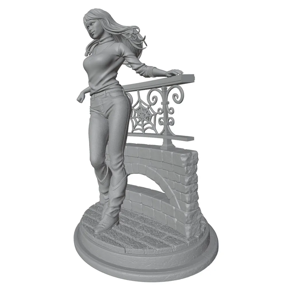 Kit Figura Resina Chica Sexy 75mm – Miniatura GK Impresa en 3D sin Montar - imagen 2