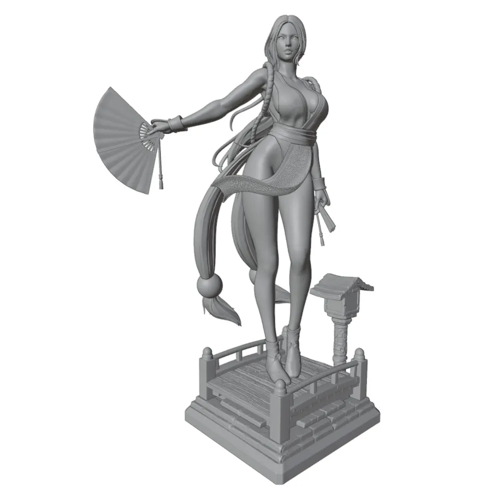 Figura GK resina 1/24 chica anime – Estatua sin pintar 75mm para decorar y coleccionar - imagen 2