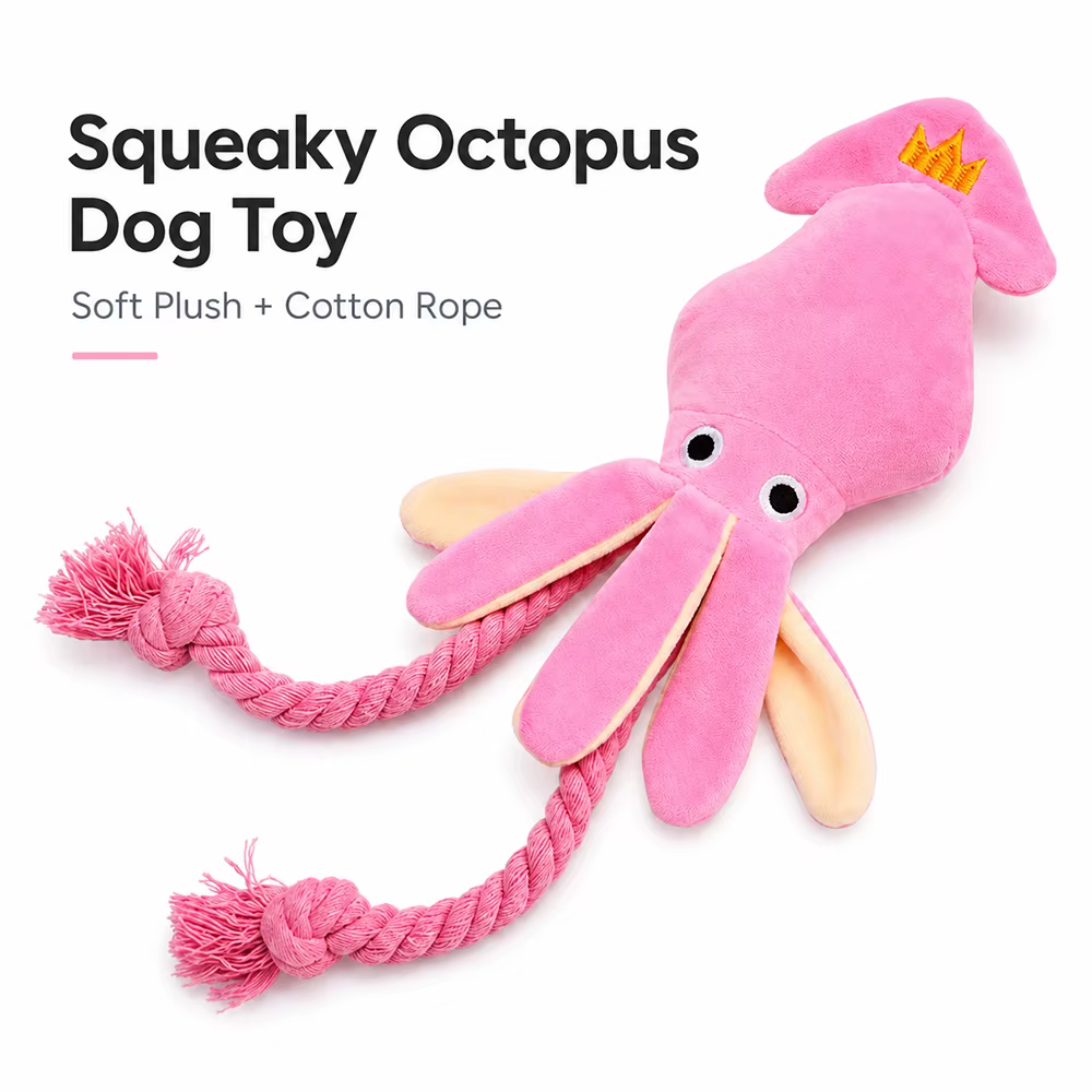 Juguete masticable pulpo con sonido para perros y gatos - imagen 3
