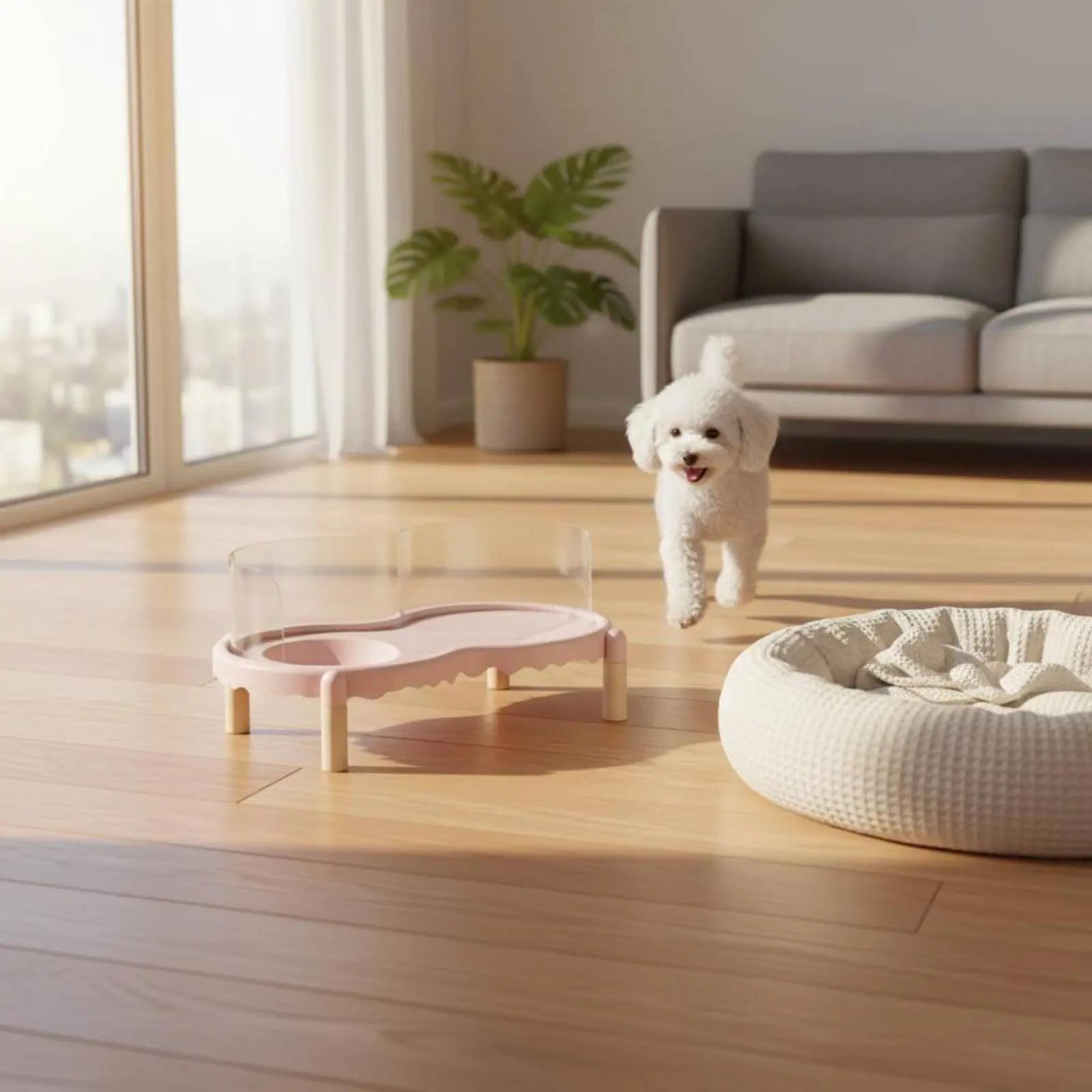Comedero doble elevado de cerámica para perros pequeños, fácil limpieza - imagen 3