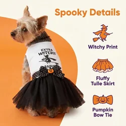 Disfraz Halloween tutú calabaza para perros y gatos pequeños