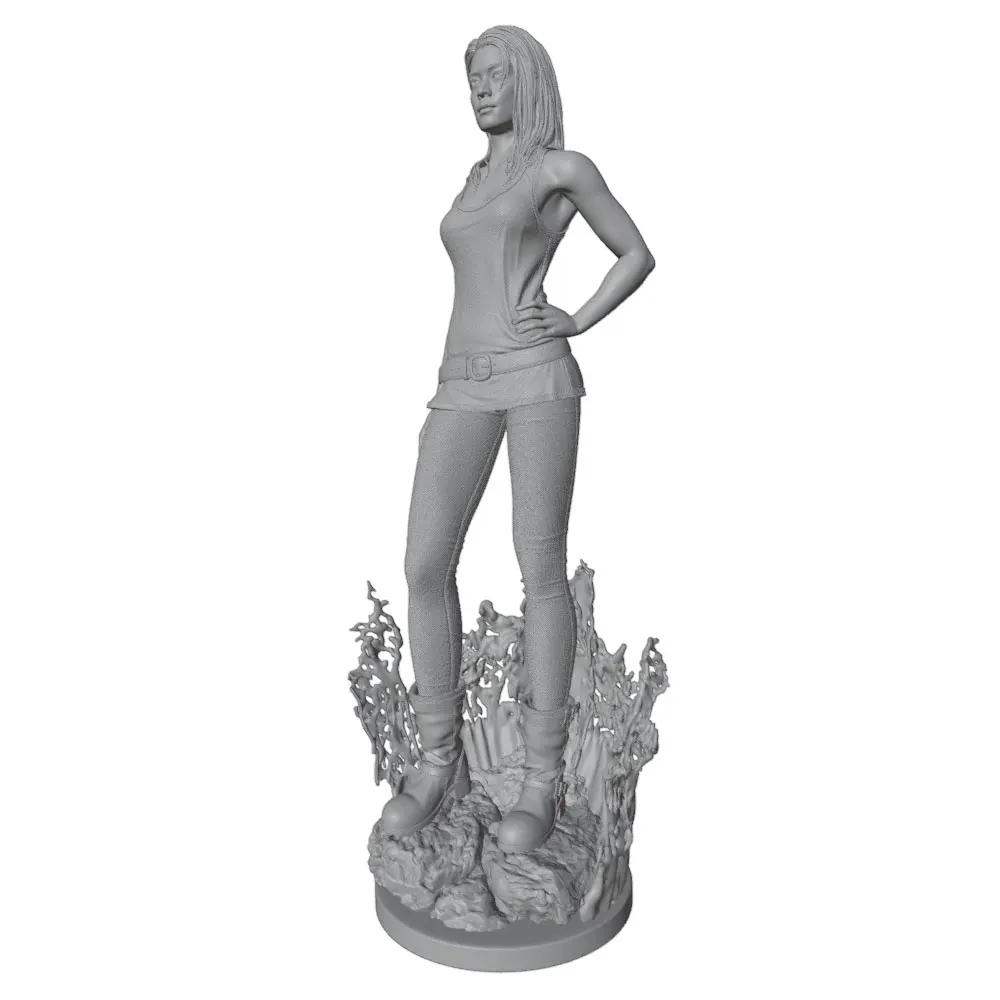 Figura de resina chica escala 1/24 – Kit miniatura DIY sin ensamblar - imagen 4