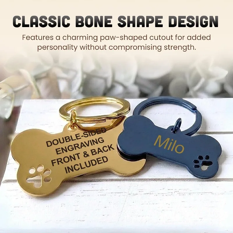 Placa identificación personalizada para perros y gatos – Grabado gratis