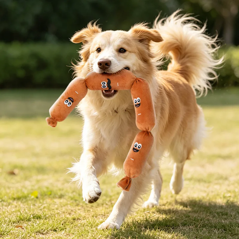 Juguete de peluche con sonido para perros, resistente a mordidas