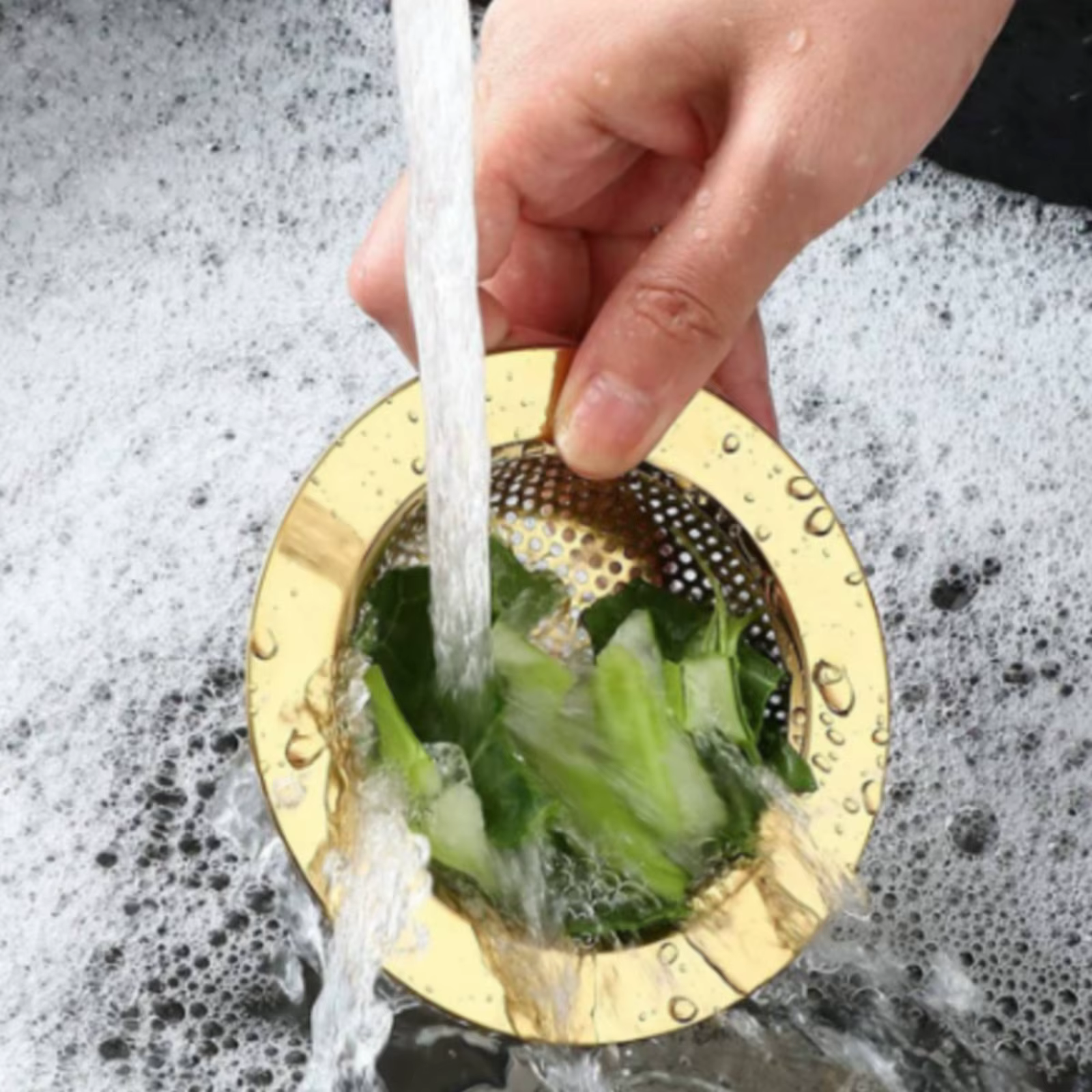 Colador antiatascos de acero inoxidable para fregadero - imagen 2