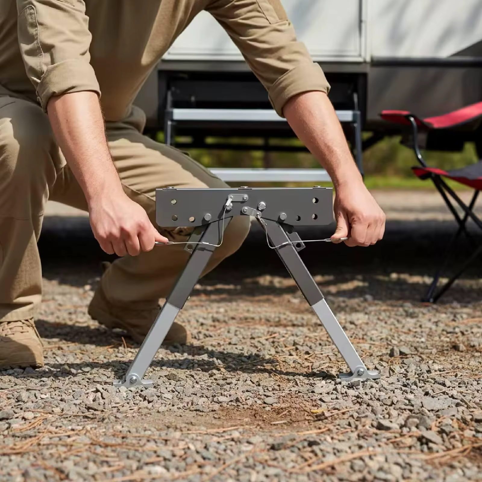 Escalera estabilizadora ajustable para autocaravanas – Resistente - imagen 3