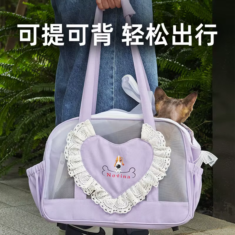 Bolso mochila transpirable para gatos y perros pequeños de viaje - imagen 3