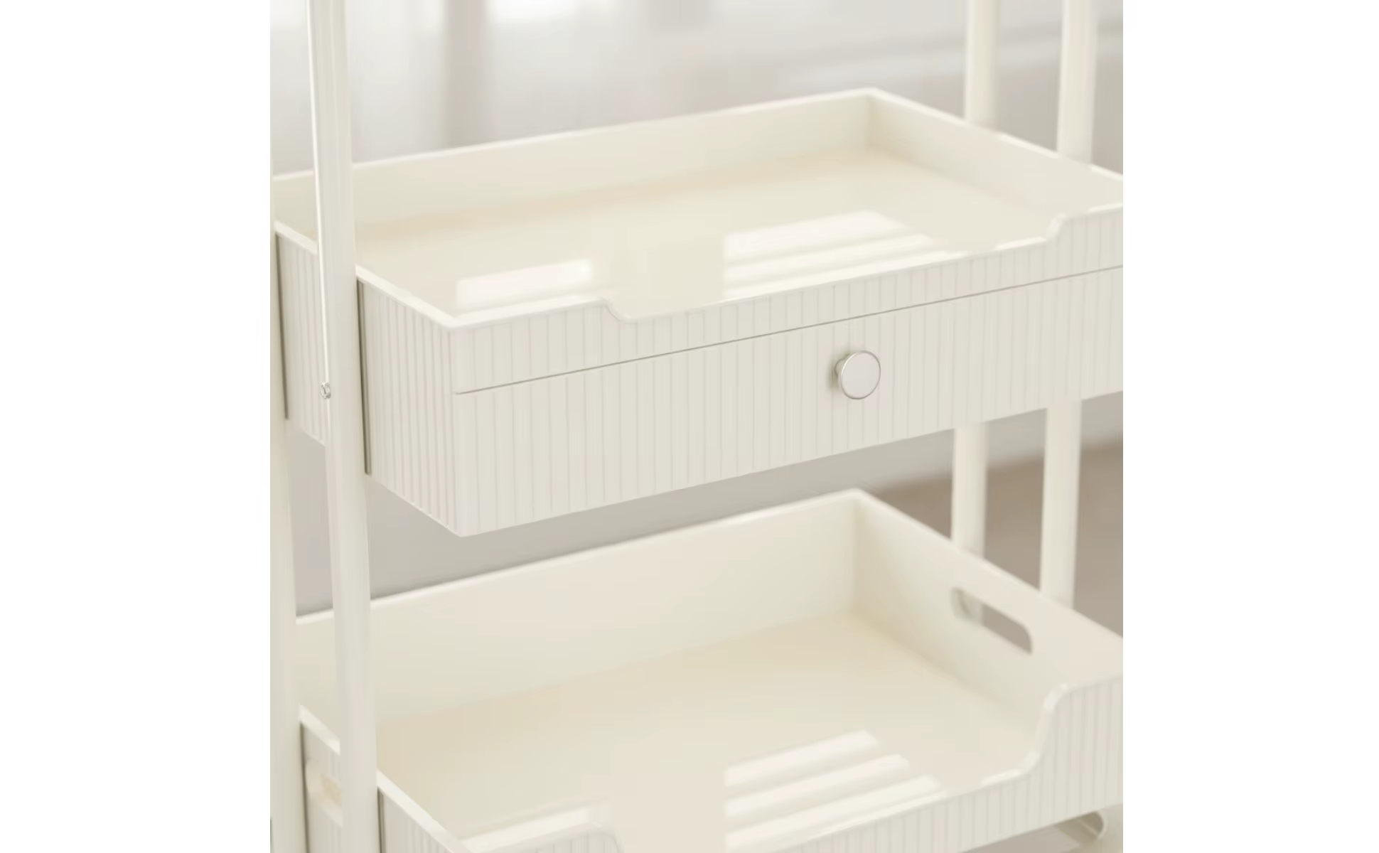 Vista completa del carrito ergonómico desde ángulo superior