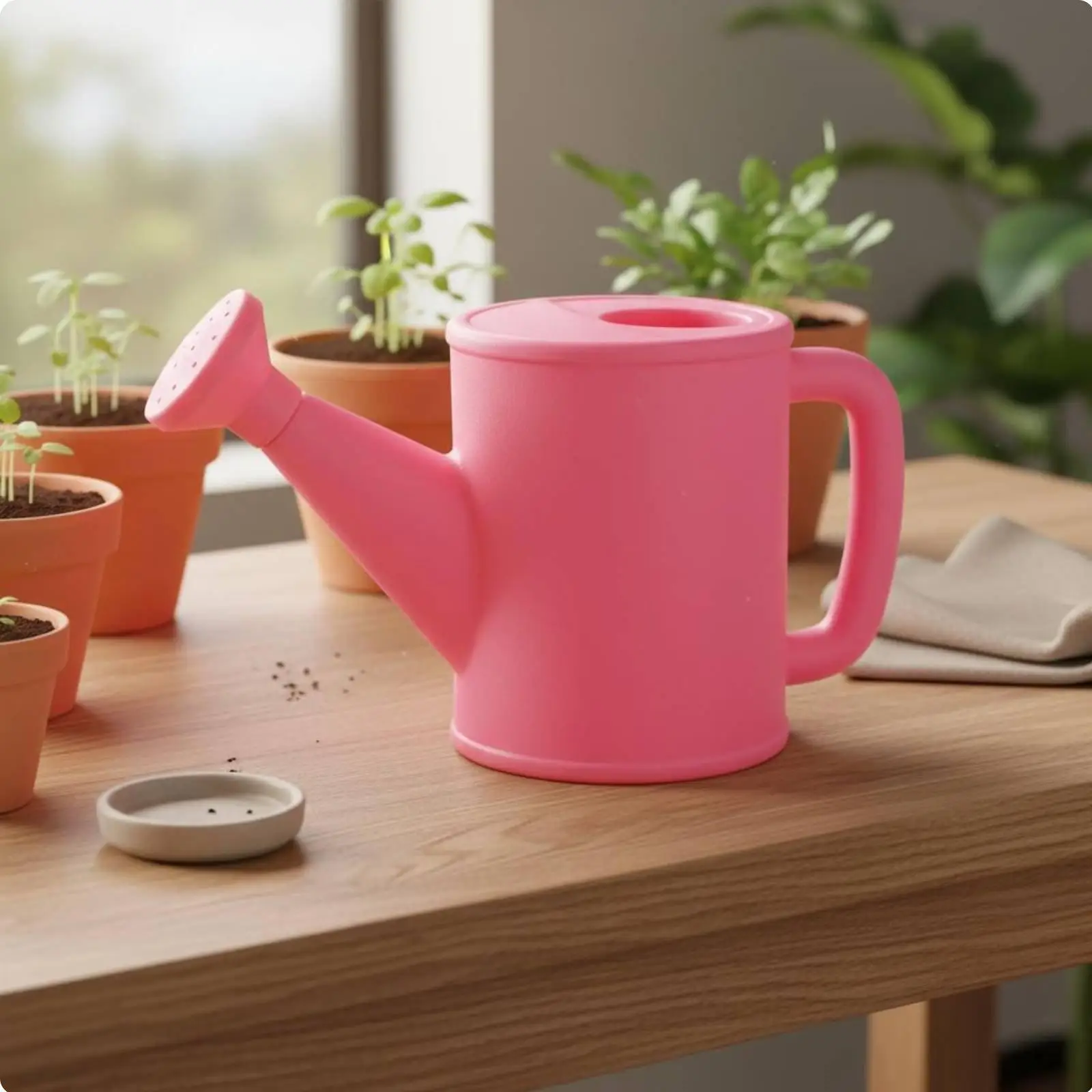 Regadera Ligera para Plantas de Interior con Boquilla de Ducha Suave - imagen 5