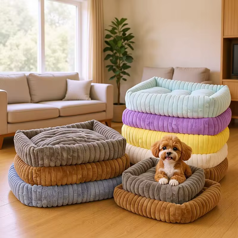 Cama ortopédica de felpa para perros – colchón alta resiliencia